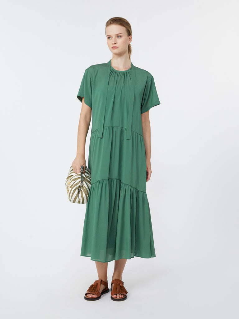 max mara technical cotton canvas dress