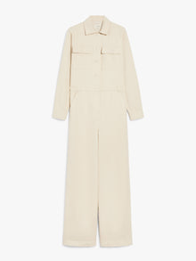 Cotton Drill Jumpsuit for Women - Sand - Max Mara UAE