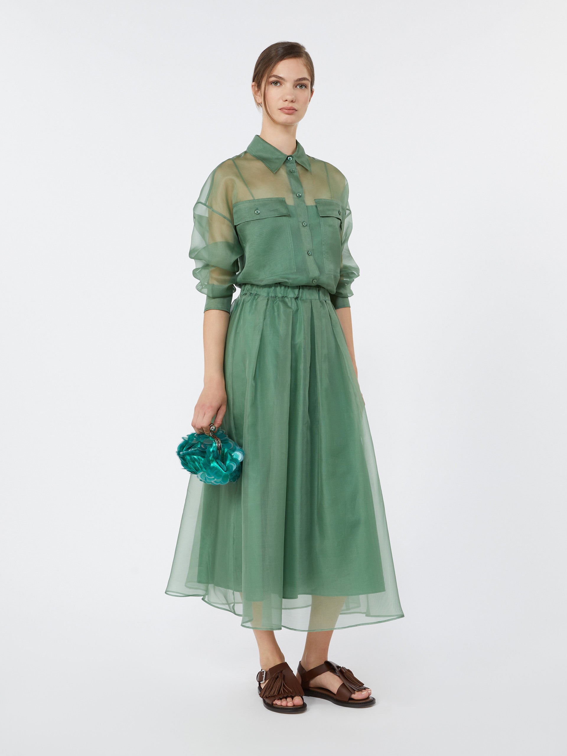 max mara silk organza shirt for women