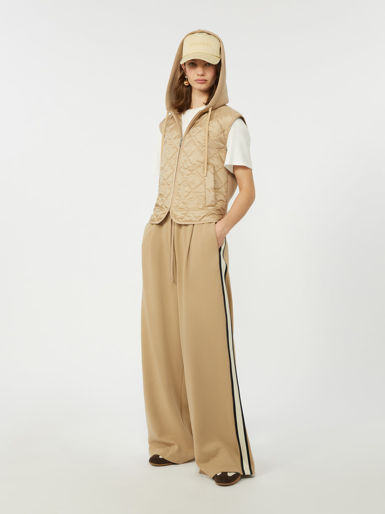 max mara padded sleeveless jacket in water-repellent canvas