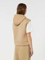 max mara padded sleeveless jacket in water-repellent canvas for women