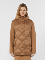 Gilet In Water-Repellent Tech Fabric for Women - Camel - Max Mara UAE