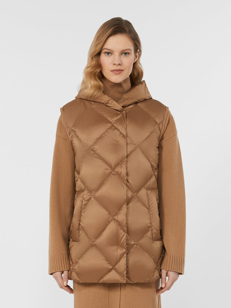 max mara gilet in water-repellent tech fabric