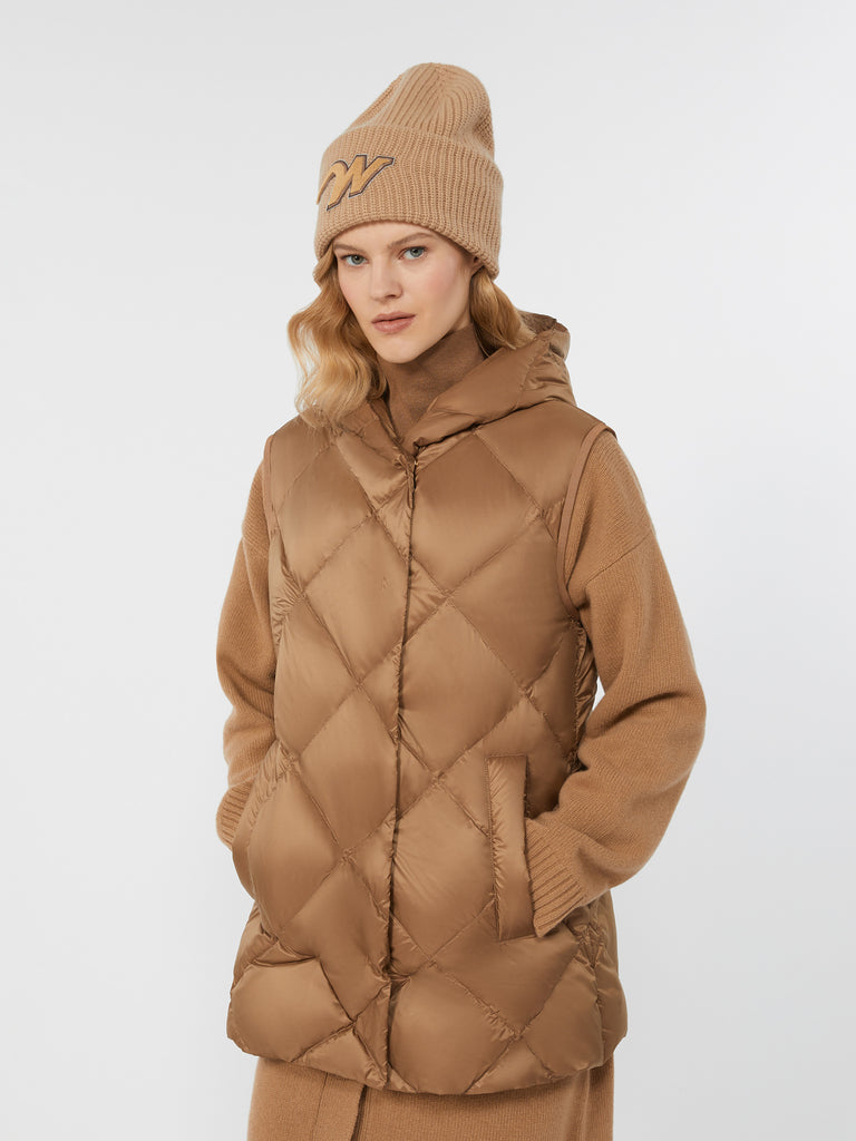 max mara gilet in water-repellent tech fabric