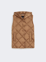 Gilet In Water-Repellent Tech Fabric for Women - Camel - Max Mara UAE
