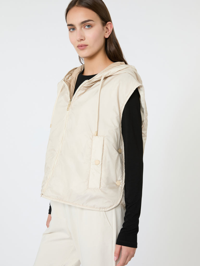 max mara reversible water-repellent canvas padded gilet
