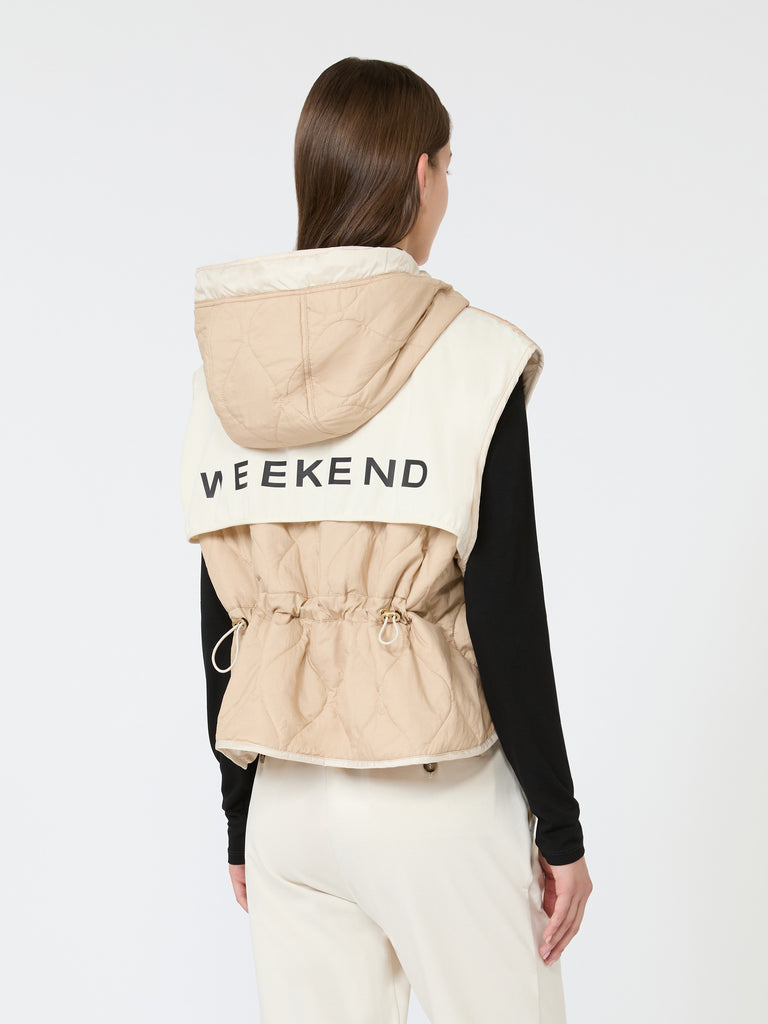 max mara reversible water-repellent canvas padded gilet