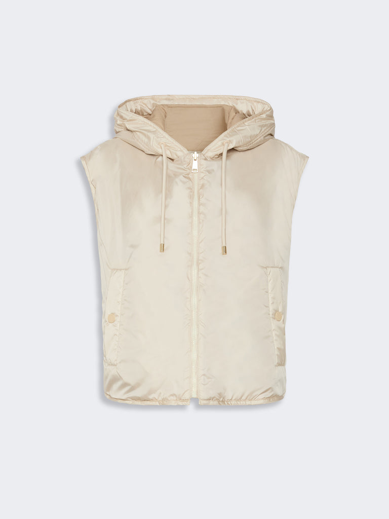 max mara reversible water-repellent canvas padded gilet