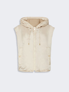 Reversible Water-Repellent Canvas Padded Gilet for Women - Ivory - Max Mara UAE