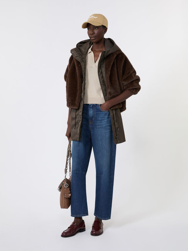 max mara water-repellent twill padded gilet for women