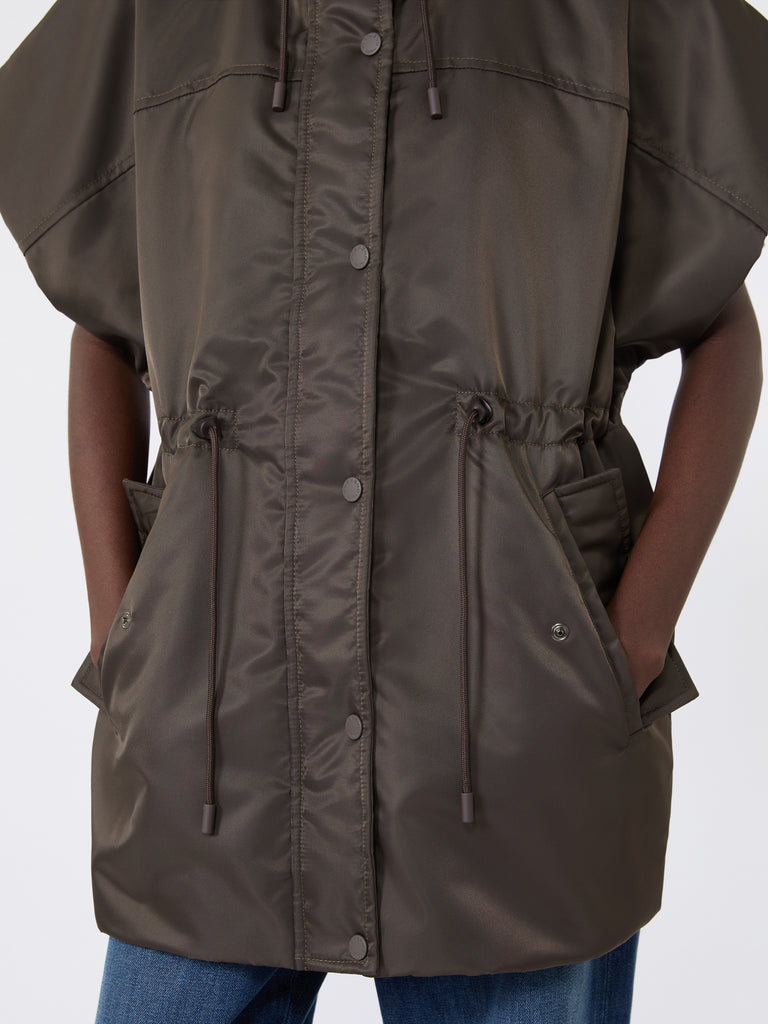 max mara water-repellent twill padded gilet
