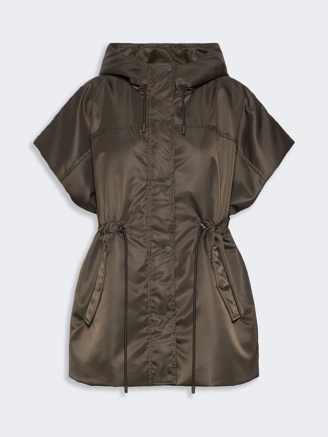 max mara water-repellent twill padded gilet for women