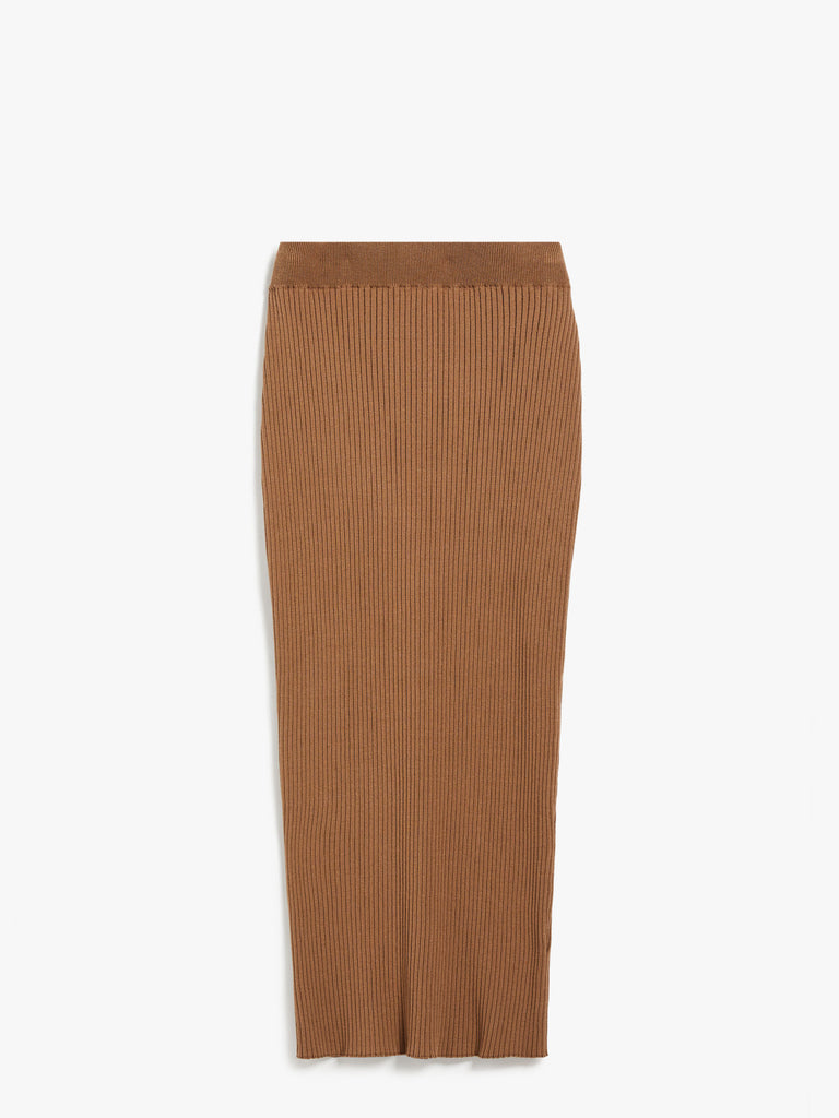 Rib-knit skirt