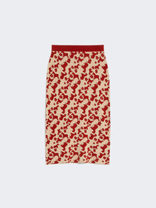 Jacquard Yarn Skirt for Women - Red - Max Mara UAE