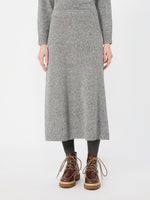 Flared Skirt In Wool Blend Tweed for Women - Medium Grey - Max Mara UAE
