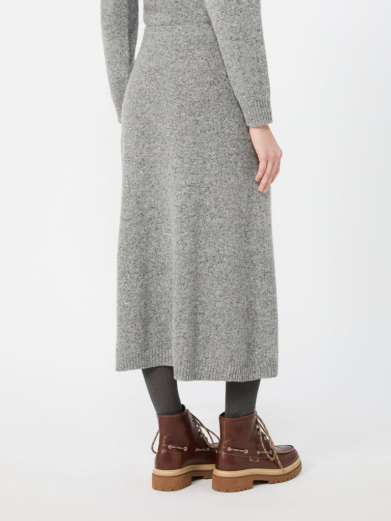 max mara flared skirt in wool blend tweed