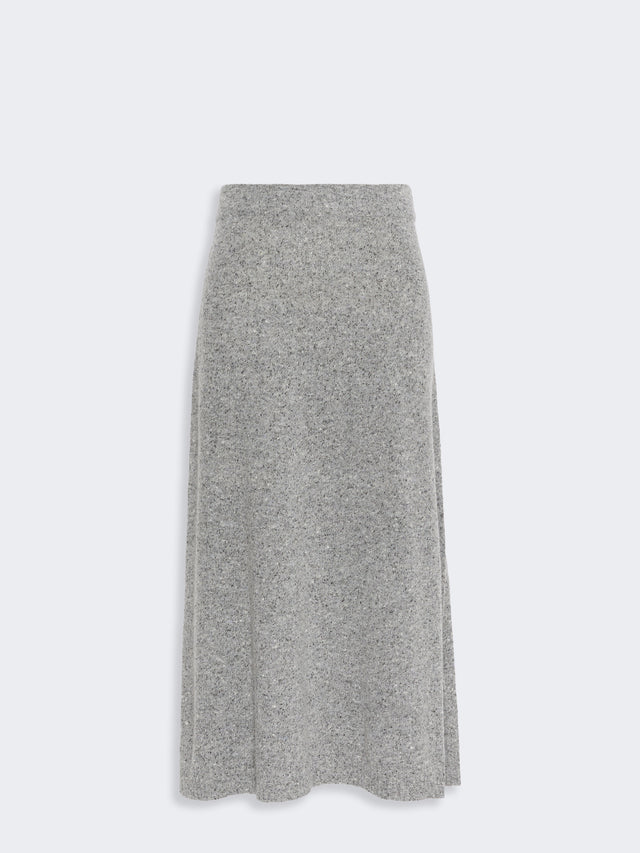 Flared Skirt In Wool Blend Tweed for Women - Medium Grey - Max Mara UAE