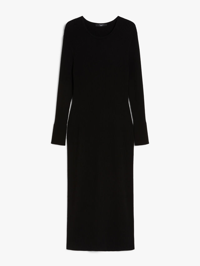 Viscose Knit Sheath Dress for Women - Black - Max Mara UAE