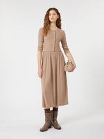Plissé-Pleated Viscose Crepe Dress for Women - Marron Glace' - Max Mara UAE