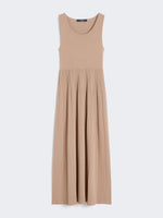 Plissé-Pleated Viscose Crepe Dress for Women - Marron Glace' - Max Mara UAE