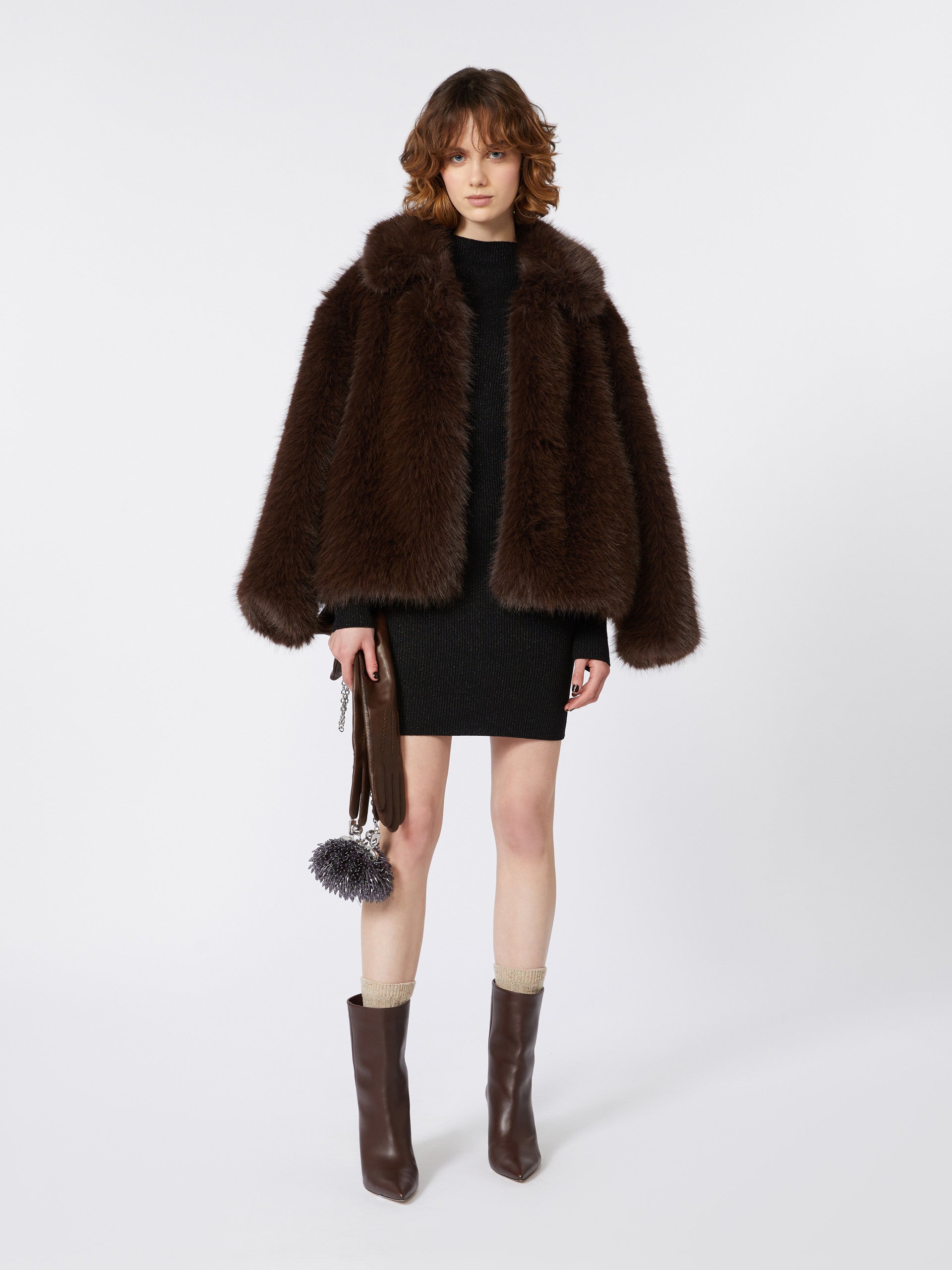 Wool And Lurex Dress for Women - Black - Max Mara UAE