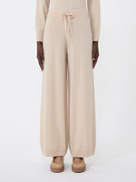 Wool And Cashmere Yarn Trousers for Women - Beige - Max Mara UAE