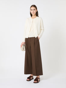 Linen Yarn Classic Cardigan for Women - Ecru - Max Mara UAE