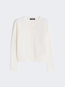 Linen Yarn Classic Cardigan for Women - Ecru - Max Mara UAE