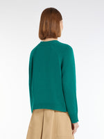 Wool And Viscose Yarn Cardigan for Women - Green - Max Mara UAE
