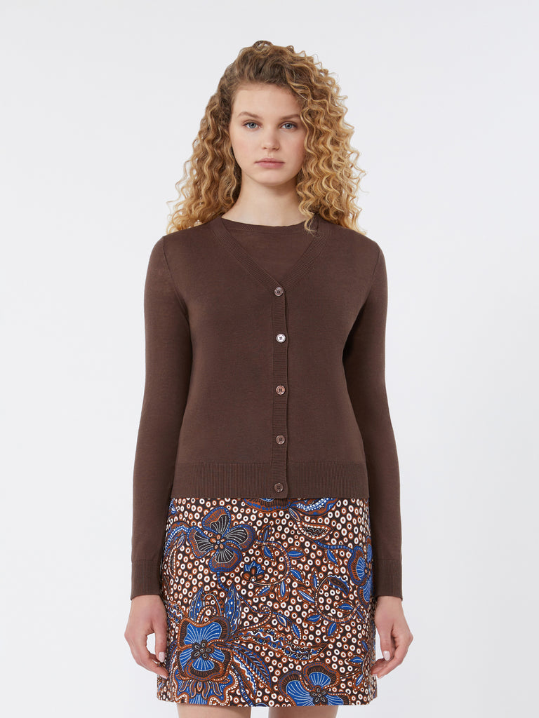 max mara silk and linen yarn cardigan