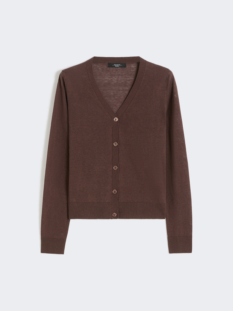 max mara silk and linen yarn cardigan