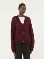 Mohair Cardigan for Women - Bordeaux - Max Mara UAE