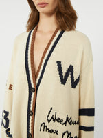 Oversized cotton-blend cardigan