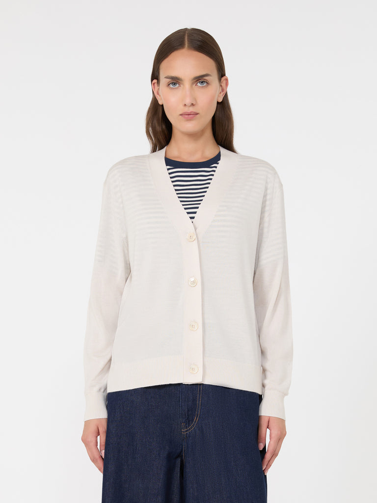 max mara wool, silk and cashmere v-neck cardigan