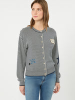max mara inlay-detail cotton yarn cardigan for women