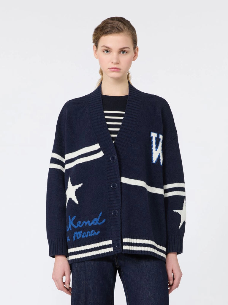 max mara jacquard wool cardigan