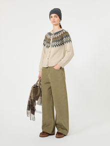 Alpaca And Wool Blend Cardigan for Women - Beige - Max Mara UAE