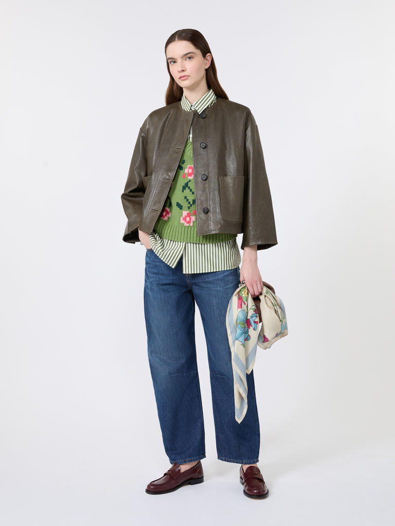 max mara inlaid cotton-blend gilet