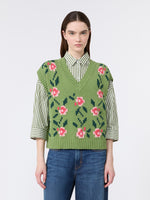 max mara inlaid cotton-blend gilet for women