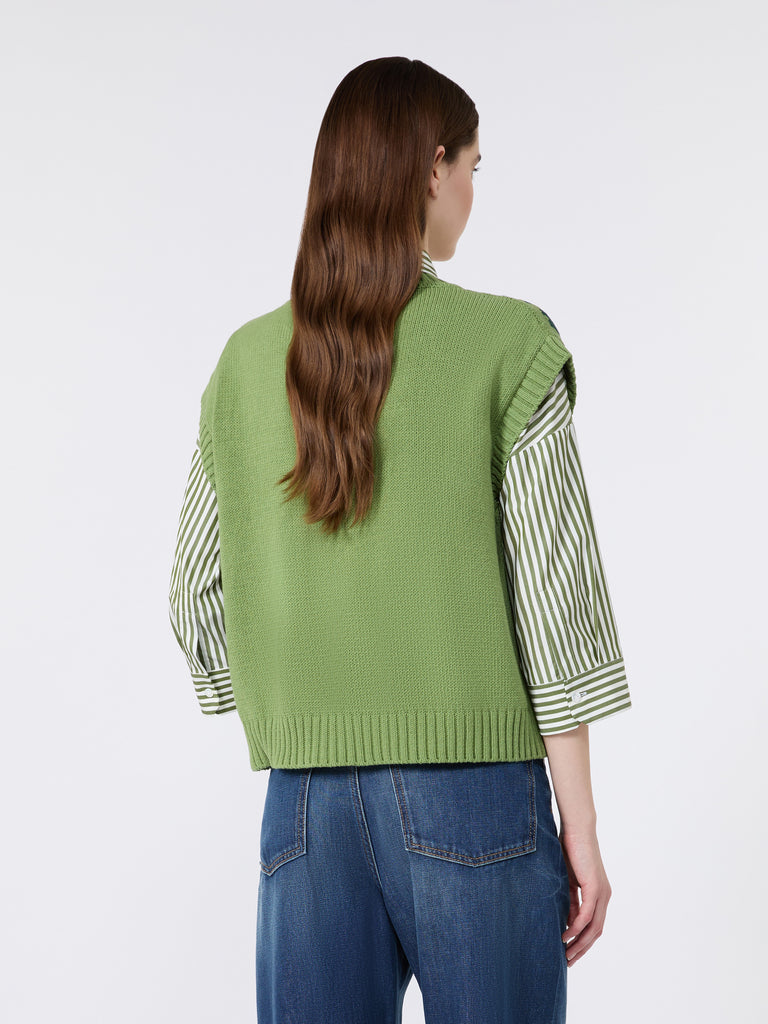 max mara inlaid cotton-blend gilet
