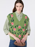 max mara inlaid cotton-blend gilet for women