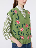 max mara inlaid cotton-blend gilet for women