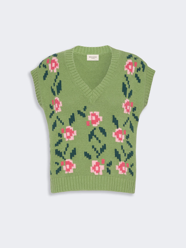 max mara inlaid cotton-blend gilet for women