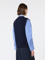 max mara wool yarn gilet with embroidery for women
