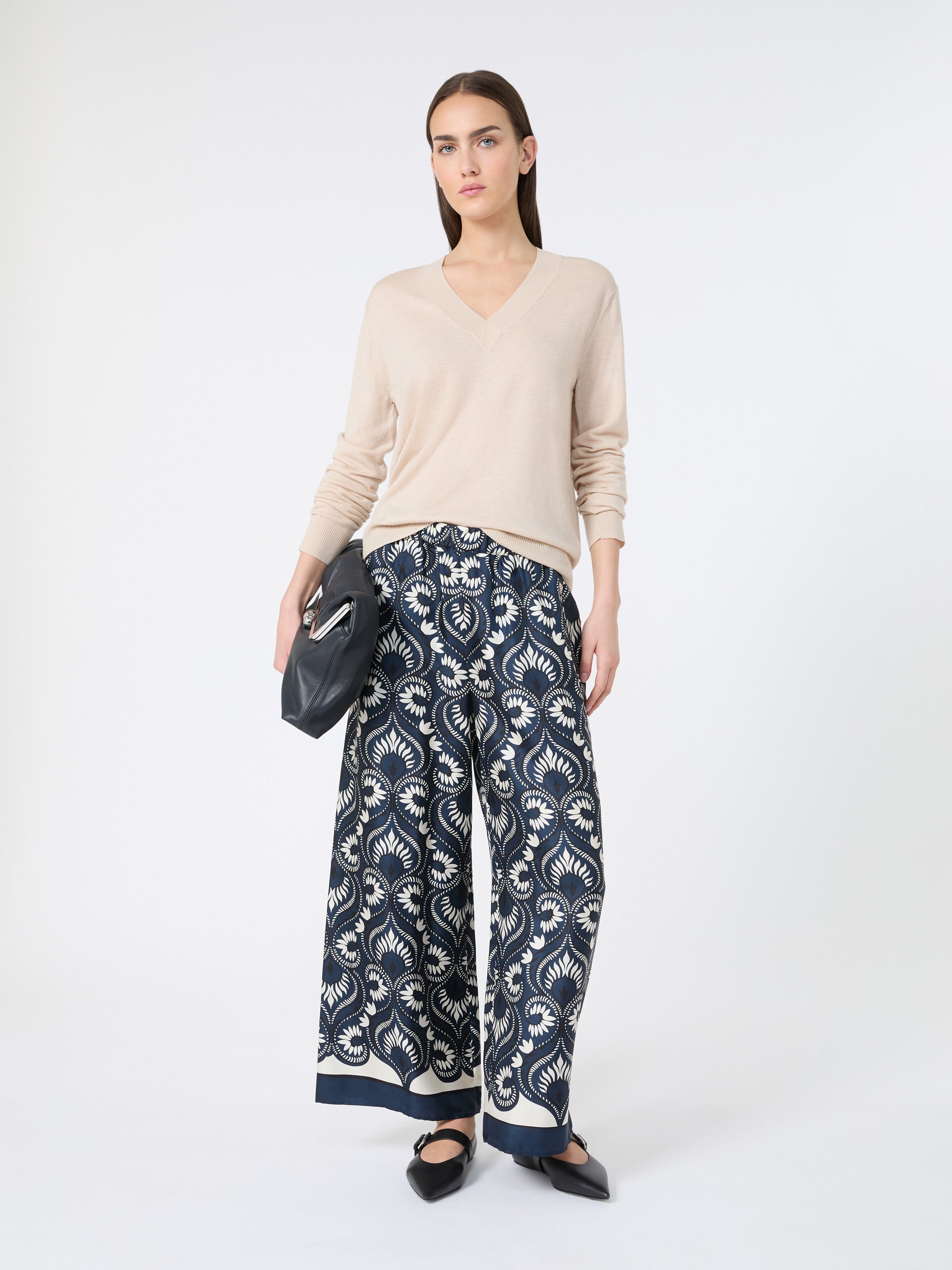 Wool And Cashmere Sweater for Women - Beige - Max Mara UAE