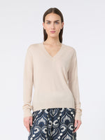 Wool And Cashmere Sweater for Women - Beige - Max Mara UAE
