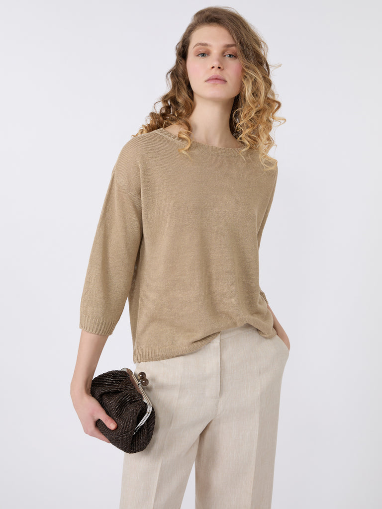 max mara linen yarn oversize jumper