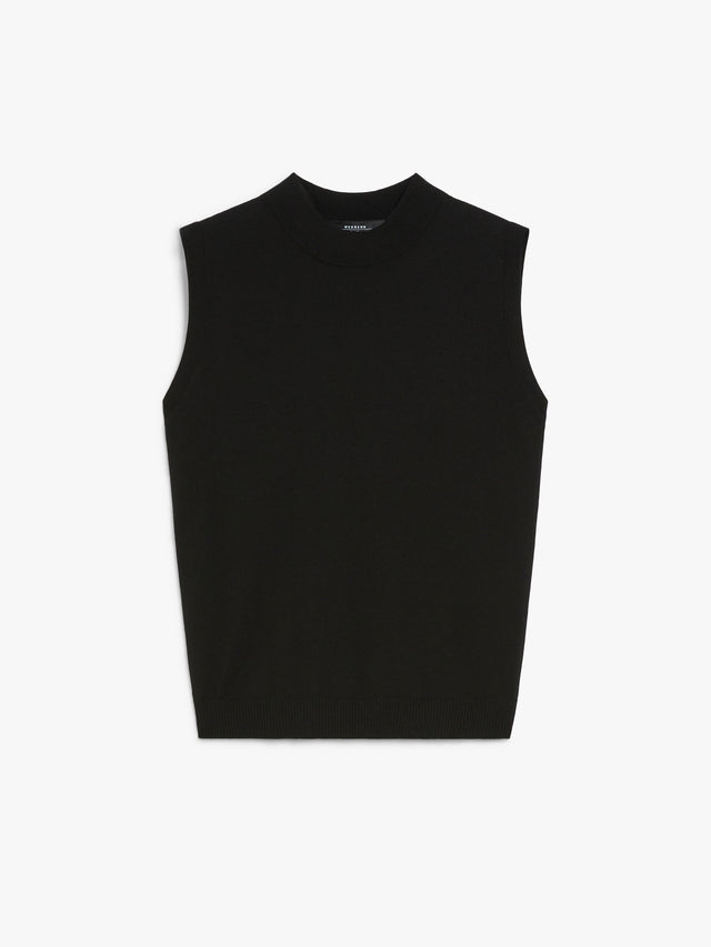Stretch Viscose Yarn Top for Women - Black - Max Mara UAE