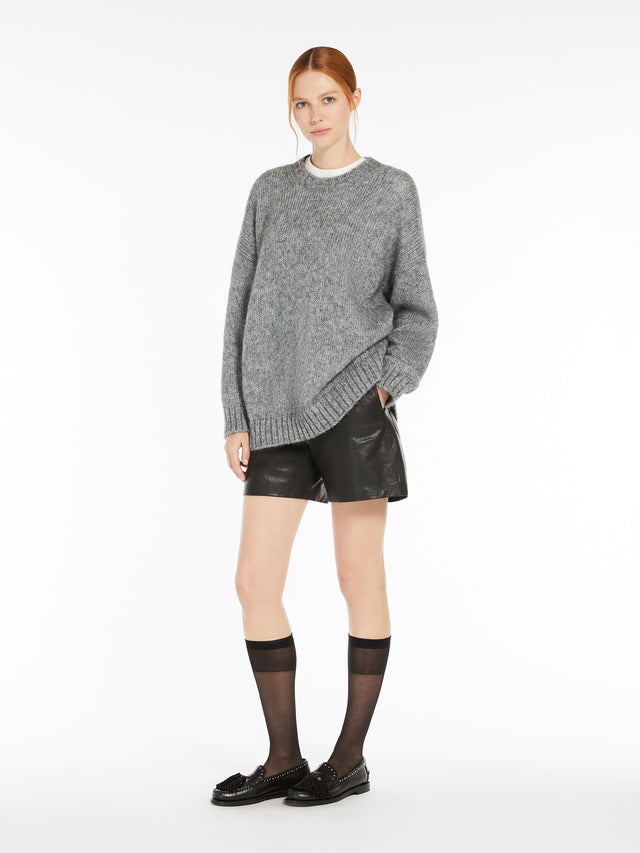 Mohair And Lurex Yarn Jumper for Women - Silver - Max Mara UAE