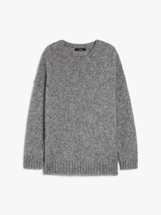 Mohair And Lurex Yarn Jumper for Women - Silver - Max Mara UAE